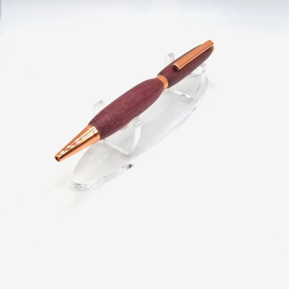 Hand Crafted Purpleheart Wood With Gold Fittings Writing Pen